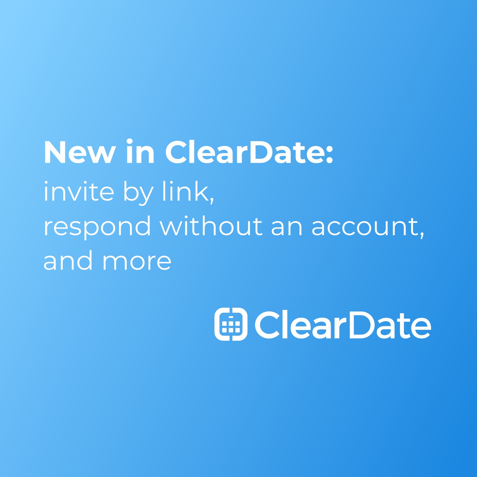 New in ClearDate